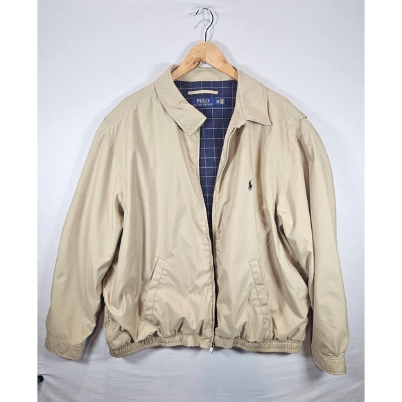 Polo Ralph Lauren Other - Polo Ralph Lauren Bi-Swing Jacket Men's 2XB Tan Full Zip Plaid Lined Preppy Golf